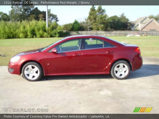 2010 Pontiac G6 Sedan in Performance Red Metallic