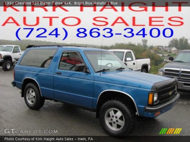 1991 Chevrolet S10 Blazer Tahoe 4x4 in Bright Blue Metallic