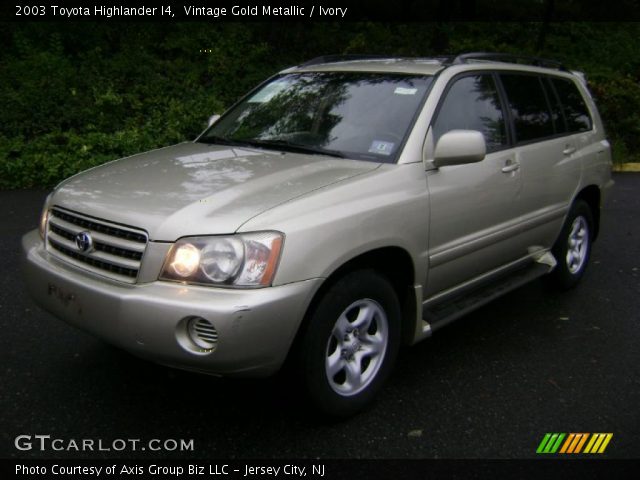 2003 Toyota Highlander I4 in Vintage Gold Metallic