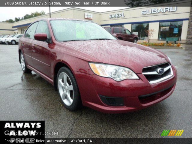 2009 Subaru Legacy 2.5i Sedan in Ruby Red Pearl