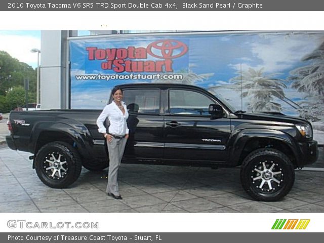 2010 Toyota Tacoma V6 SR5 TRD Sport Double Cab 4x4 in Black Sand Pearl