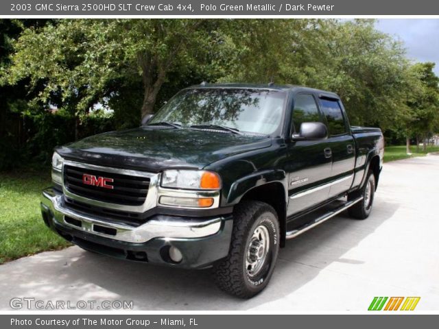 2003 GMC Sierra 2500HD SLT Crew Cab 4x4 in Polo Green Metallic