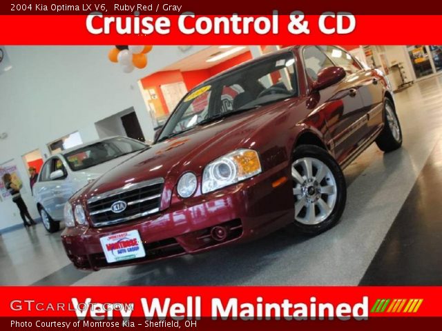 2004 Kia Optima LX V6 in Ruby Red