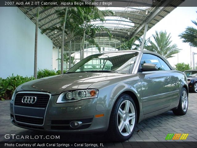 2007 Audi A4 2.0T Cabriolet in Alpaka Beige Metallic