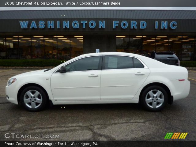 2008 Chevrolet Malibu LS Sedan in White
