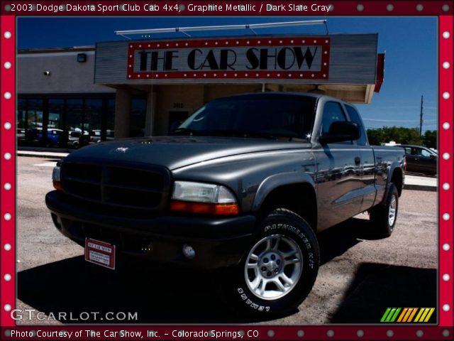 2003 Dodge Dakota Sport Club Cab 4x4 in Graphite Metallic