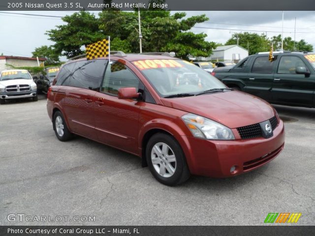 2005 Nissan Quest 3.5 SL in Autumn Red Metallic