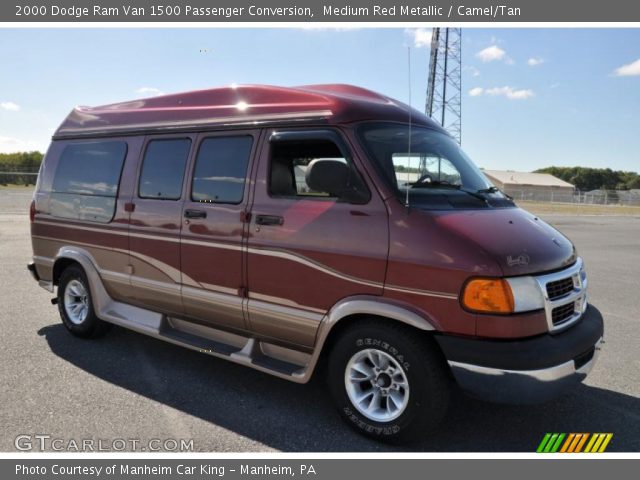 2000 Dodge Ram Van 1500 Passenger Conversion in Medium Red Metallic