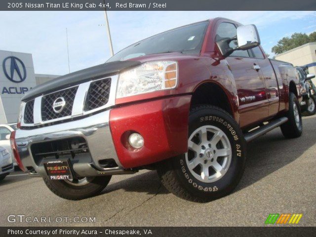 2005 Nissan Titan LE King Cab 4x4 in Red Brawn