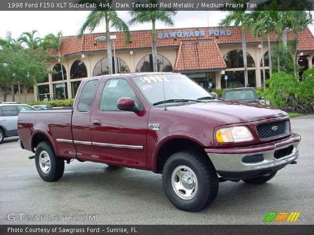 1998 Ford F150 XLT SuperCab 4x4 in Dark Toreador Red Metallic