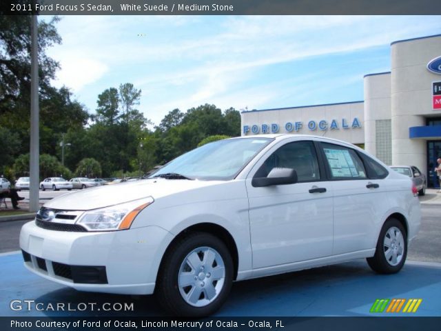 2011 Ford Focus S Sedan in White Suede