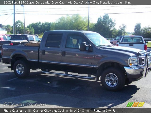 2002 Ford F250 Super Duty Lariat Crew Cab 4x4 in Dark Shadow Grey Metallic