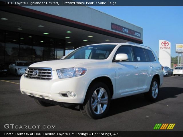 2010 Toyota Highlander Limited in Blizzard White Pearl