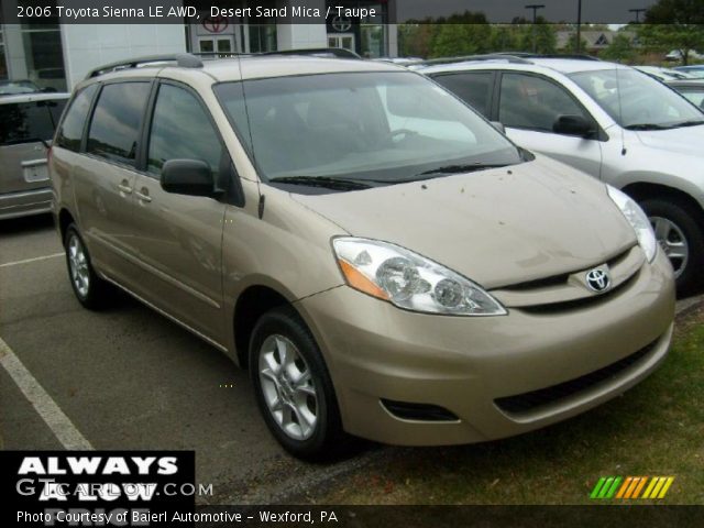 2006 Toyota Sienna LE AWD in Desert Sand Mica