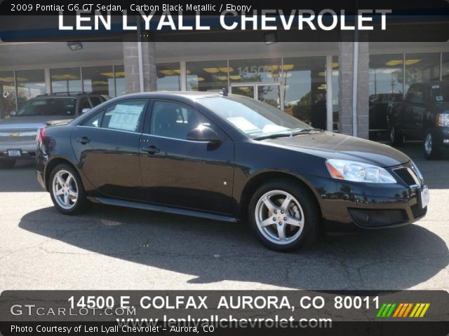 2009 Pontiac G6 GT Sedan in Carbon Black Metallic