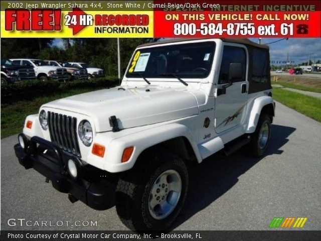2002 Jeep Wrangler Sahara 4x4 in Stone White