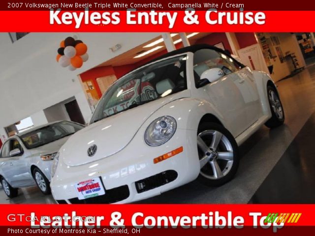 2007 Volkswagen New Beetle Triple White Convertible in Campanella White
