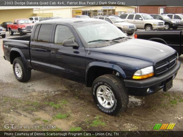2003 Dodge Dakota Quad Cab 4x4 in Patriot Blue Pearl