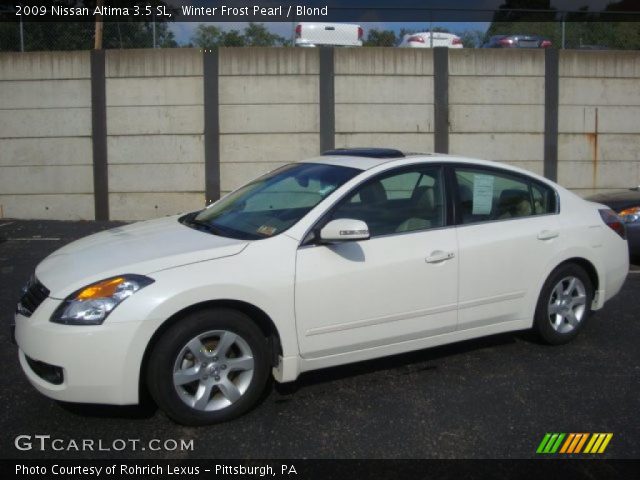2009 Nissan Altima 3.5 SL in Winter Frost Pearl