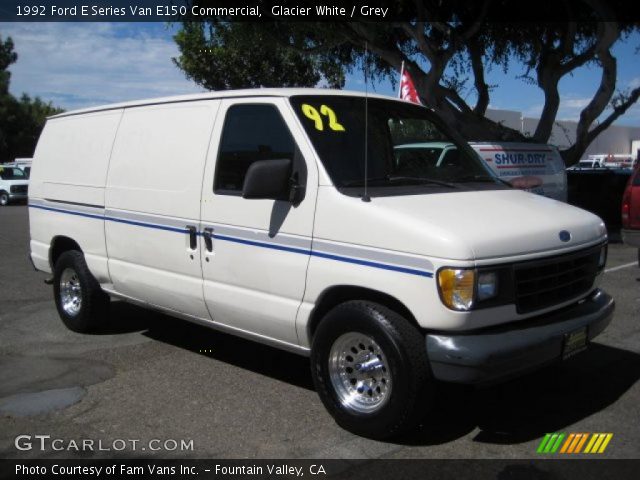 1992 Ford E Series Van E150 Commercial in Glacier White