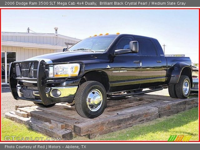2006 Dodge Ram 3500 SLT Mega Cab 4x4 Dually in Brilliant Black Crystal Pearl