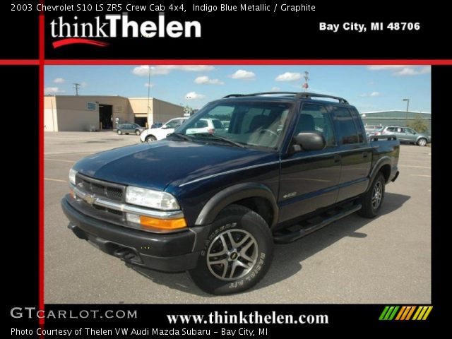 2003 Chevrolet S10 LS ZR5 Crew Cab 4x4 in Indigo Blue Metallic