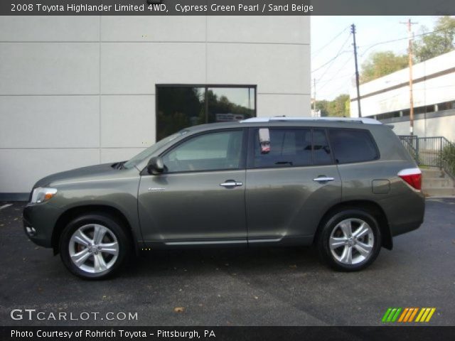 2008 Toyota Highlander Limited 4WD in Cypress Green Pearl