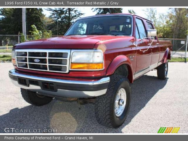 1996 Ford F350 XL Crew Cab 4x4 in Torreador Red Metallic