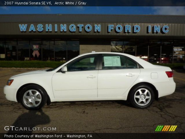 2007 Hyundai Sonata SE V6 in Arctic White