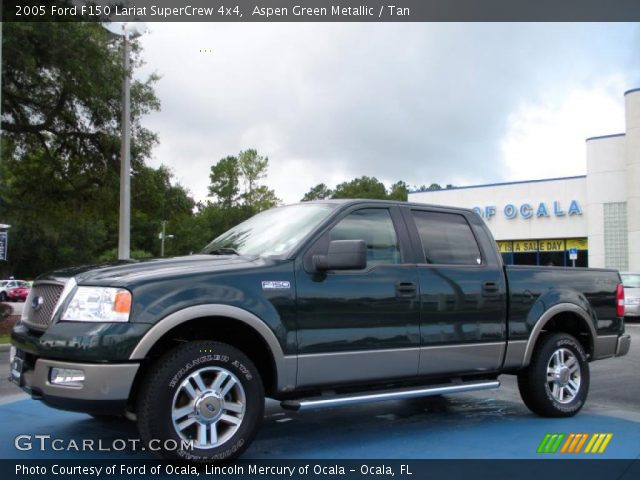 2005 Ford F150 Lariat SuperCrew 4x4 in Aspen Green Metallic