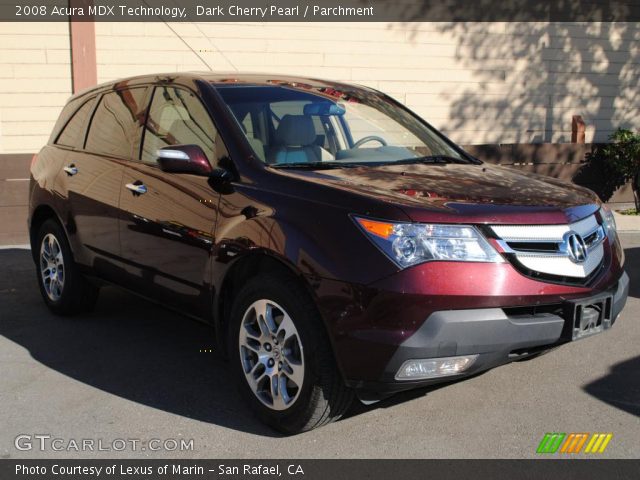 2008 Acura MDX Technology in Dark Cherry Pearl