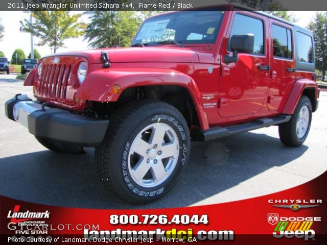 Flame Red 2011 Jeep Wrangler Unlimited Sahara 4x4 with Black interior 2011 Flame Red 2011 Jeep Wrangler Unlimited Sahara 4x4 with Black interior 2011