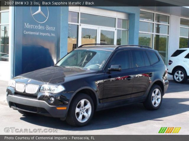 2007 BMW X3 3.0si in Black Sapphire Metallic
