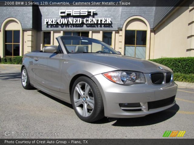 2008 BMW 1 Series 128i Convertible in Cashmere Silver Metallic