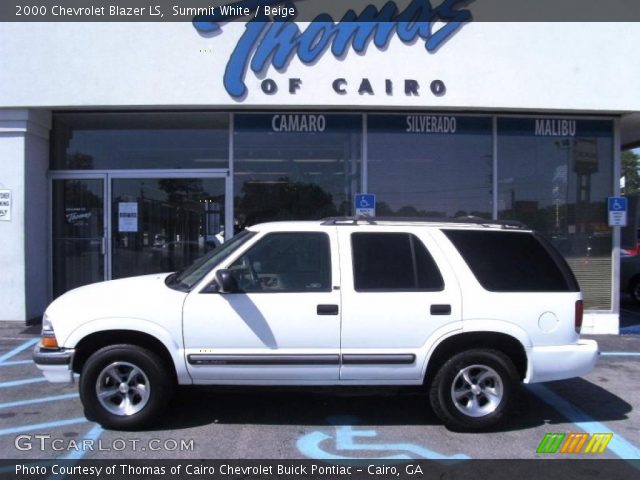 2000 Chevrolet Blazer LS in Summit White