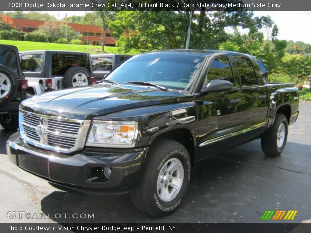 2008 Dodge Dakota Laramie Crew Cab 4x4 in Brilliant Black