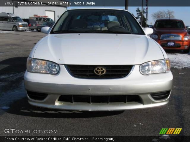 Super White 2002 Toyota Corolla LE with Pebble Beige interior 2002 Toyota 