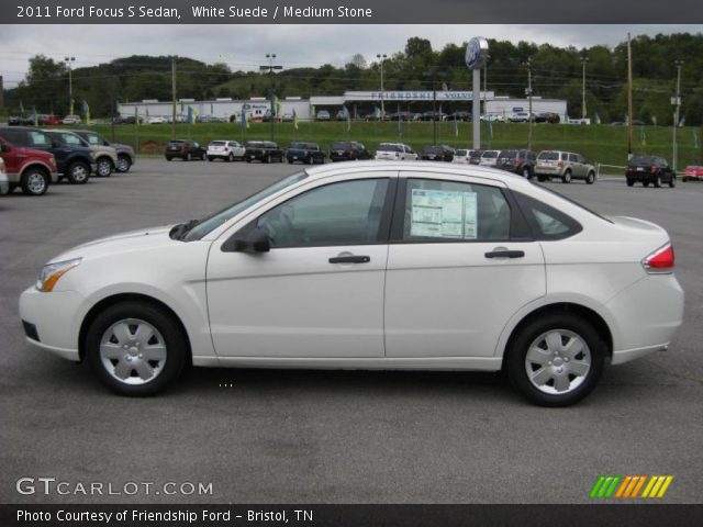 2011 Ford Focus S Sedan in White Suede