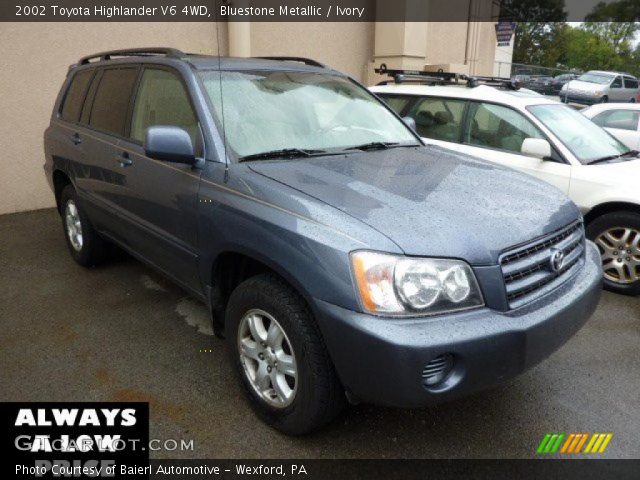 2002 Toyota Highlander V6 4WD in Bluestone Metallic
