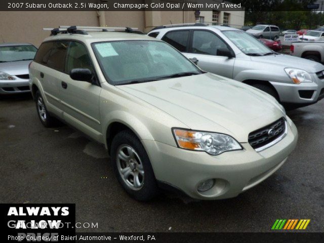 2007 Subaru Outback 2.5i Wagon in Champagne Gold Opal