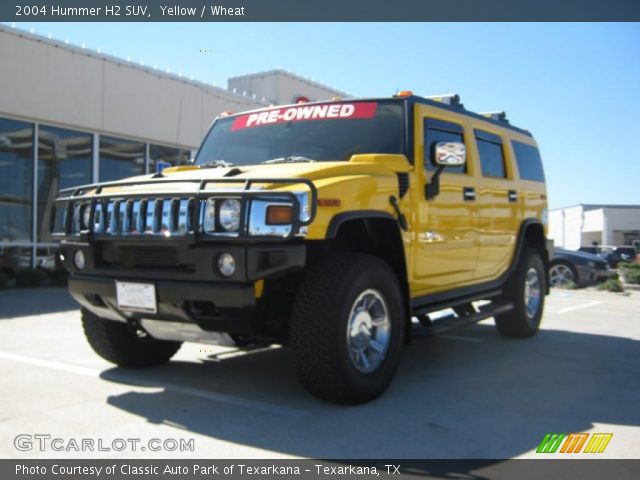 2004 Hummer H2 SUV in Yellow