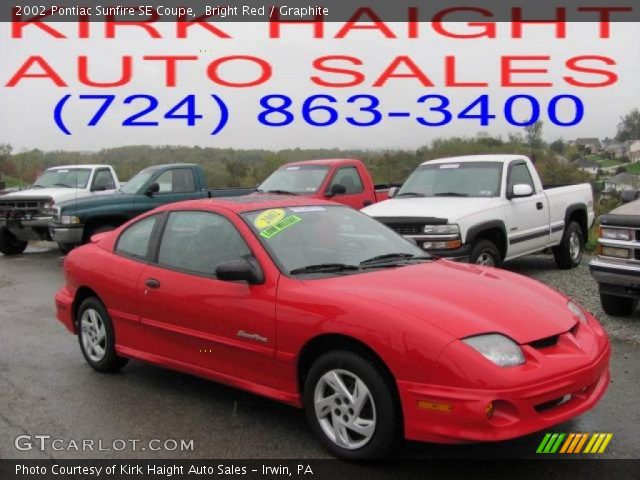 2002 Pontiac Sunfire SE Coupe in Bright Red