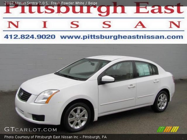 2007 Nissan Sentra 2.0 S in Fresh Powder White