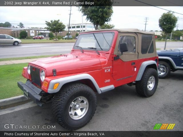 2002 Jeep Wrangler X 4x4 in Flame Red
