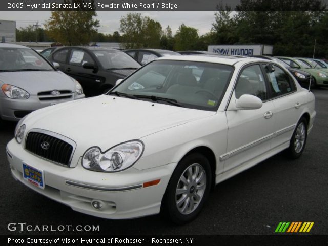 2005 Hyundai Sonata LX V6 in Powder White Pearl