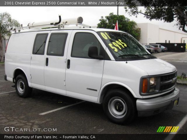 2001 Chevrolet Express 2500 Commercial Van in White