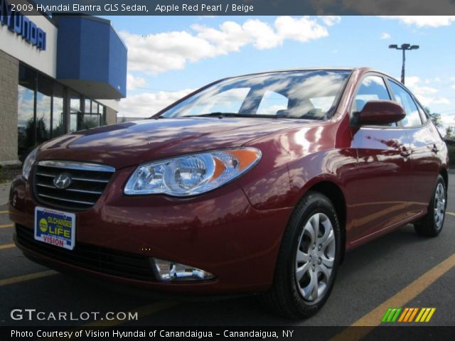 2009 Hyundai Elantra GLS Sedan in Apple Red Pearl