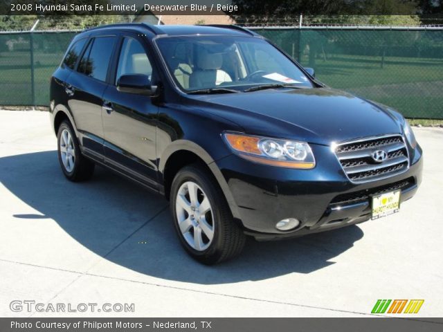 2008 Hyundai Santa Fe Limited in Deepwater Blue