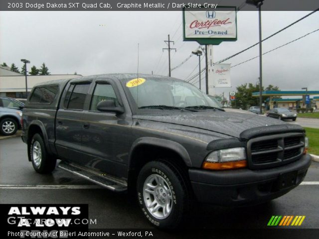 2003 Dodge Dakota SXT Quad Cab in Graphite Metallic