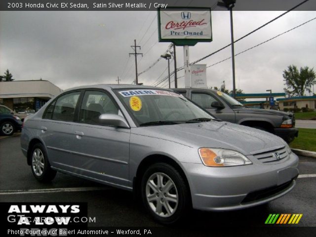 2003 Honda Civic EX Sedan in Satin Silver Metallic